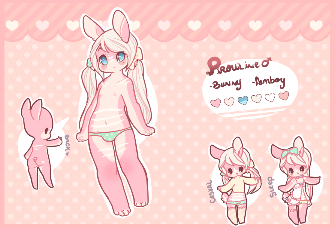 Pirouline the Femboy Bunny~ by PoofyLion -- Fur Affinity [dot] net