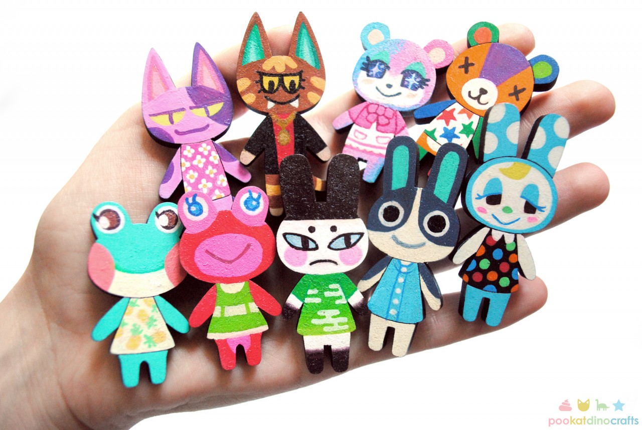 Painted Animal Crossing Character Charms by pookat -- Fur Affinity [dot] net