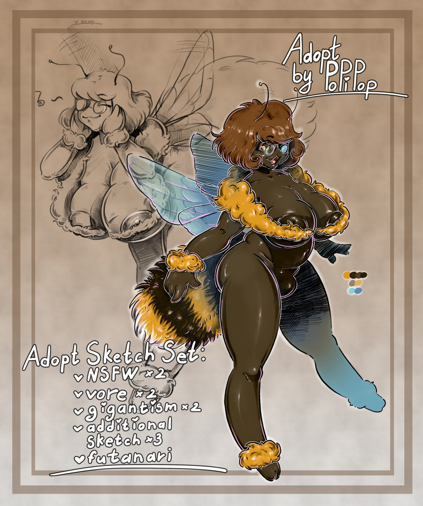 A bumblebee futanari - Adoptable Auction (CLOSED) by PoPiPop666 -- Fur  Affinity [dot] net