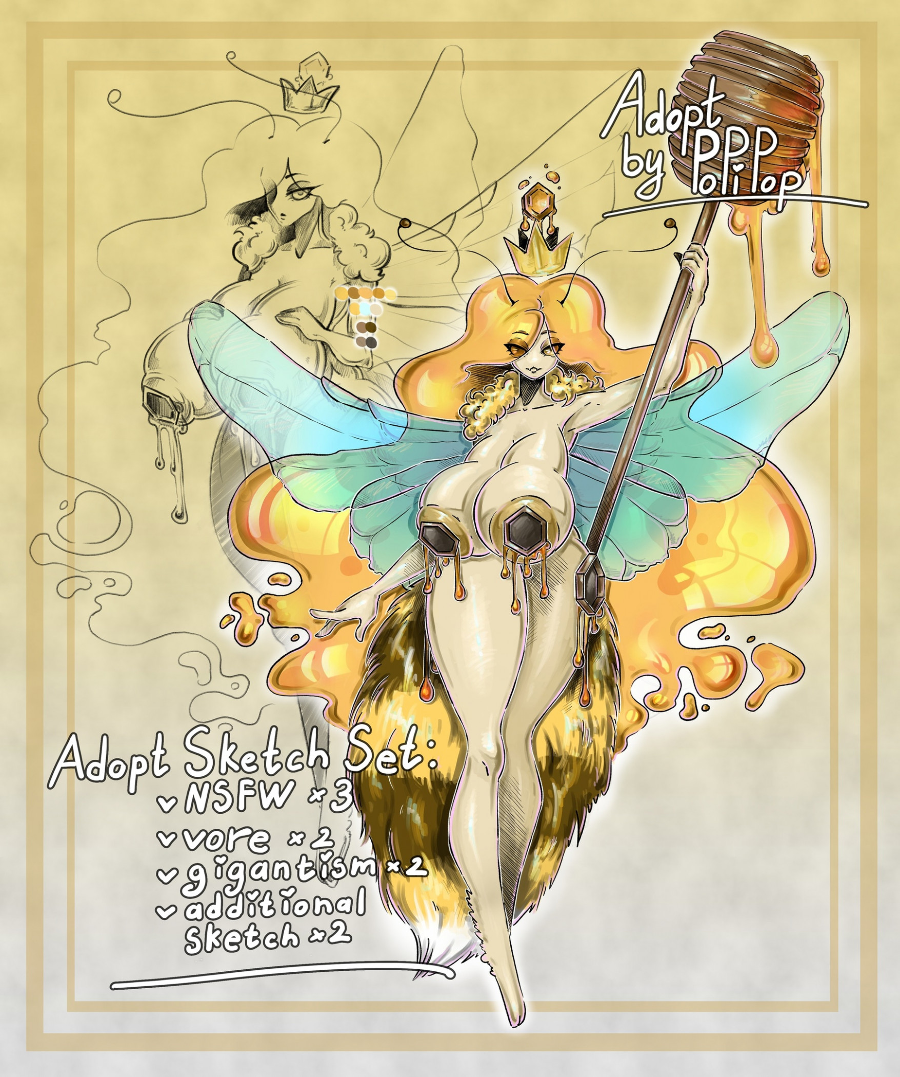 bee queen with big boobs - Adoptable Auction (CLOSED) by PoPiPop666 -- Fur  Affinity [dot] net