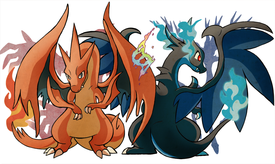 Pokemon X/Y - official Mega Evolution artwork