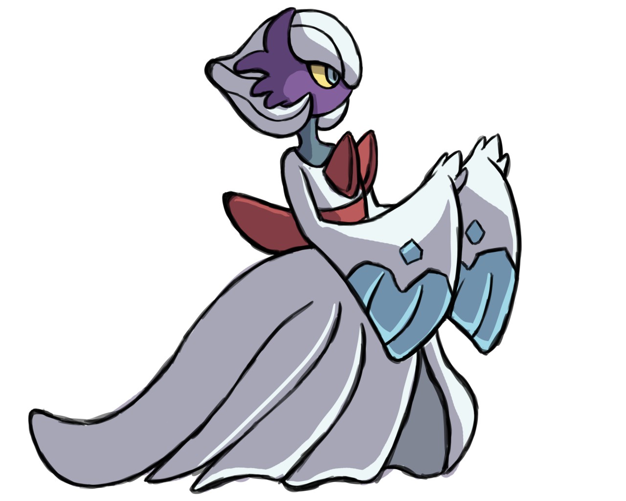 gardevoir, mega gardevoir, and froslass (pokemon) drawn by  bibi_(kano2541293757)