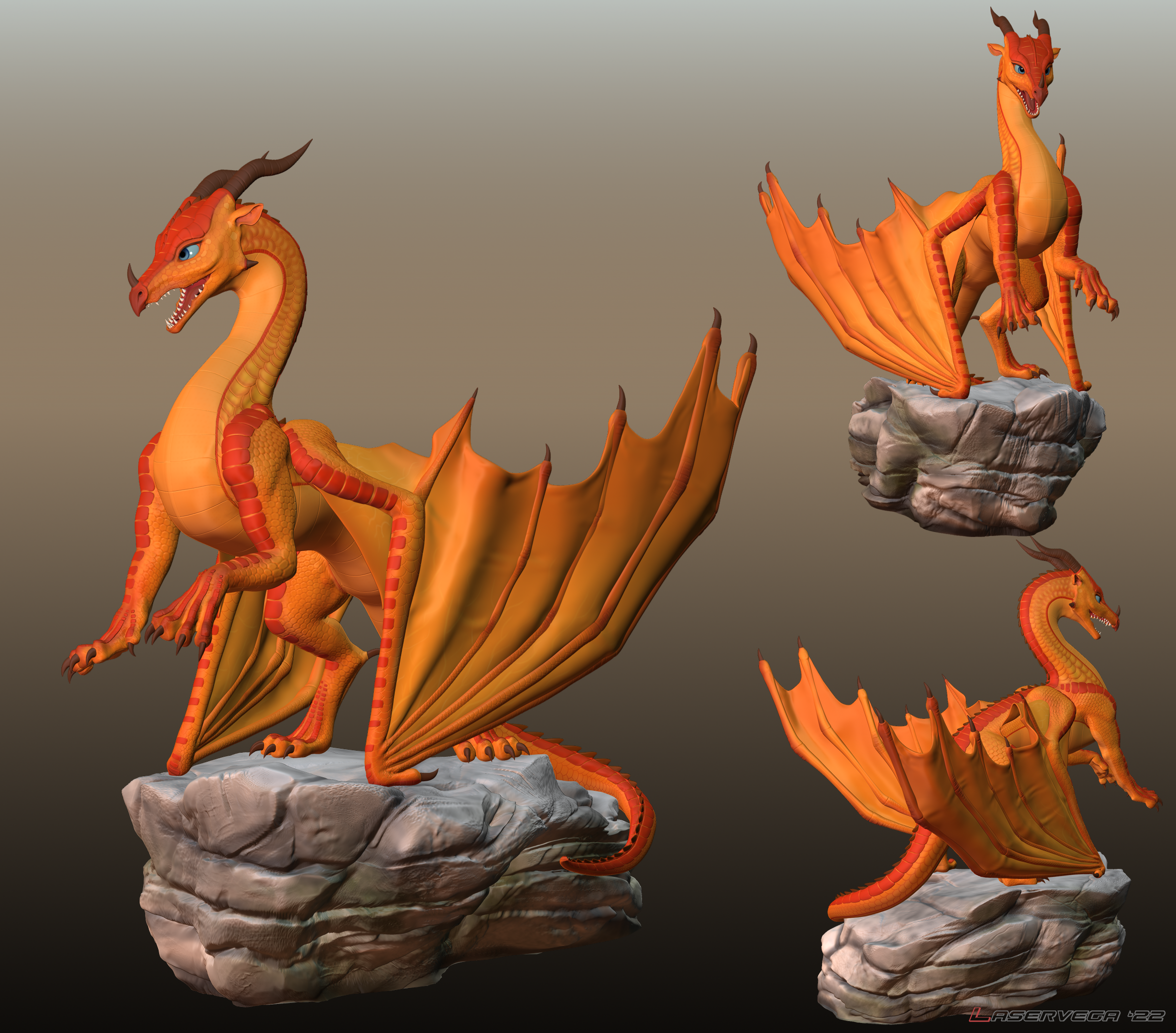 Peril 3D-sculpt (Wings of Fire)