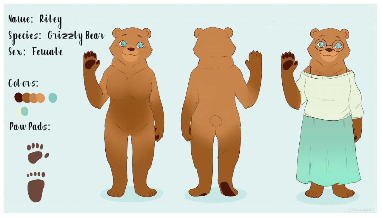 Riley the Grizzly Bear Ref by prairieflower -- Fur Affinity [dot] net