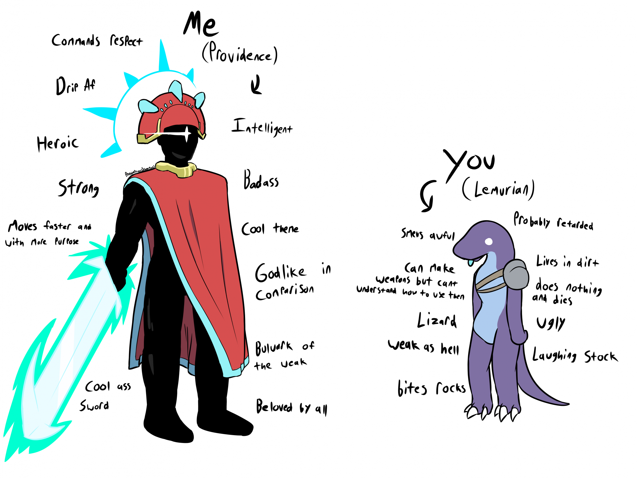 I drew myself as Providence and you as the Lemurian by 