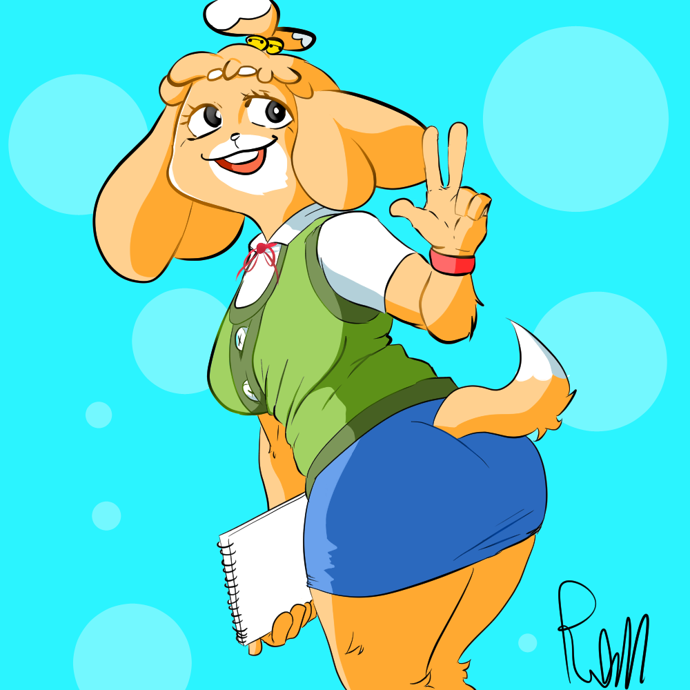 Look at that dog go (Isabelle from Animal Crossing) by pretaxrat159 -- Fur  Affinity [dot] net