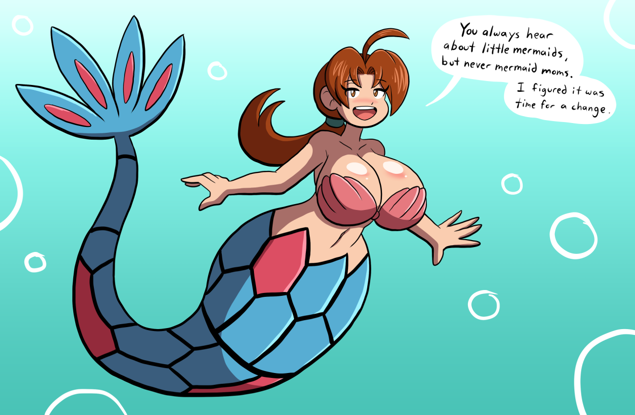 Commission: Delia Ketchum Mermaid by Prinnydood -- Fur Affinity [dot] net