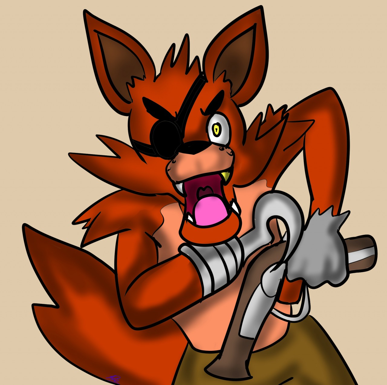 Foxy sketch (FNaF) by -AngieJM- -- Fur Affinity [dot] net