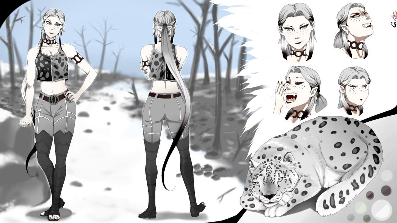 Anime Girls Anime Ghostblade WLOP Snow Leopard Ling Feng Wallpaper -  Resolution:1892x1126 - ID:451573 - wallha.com