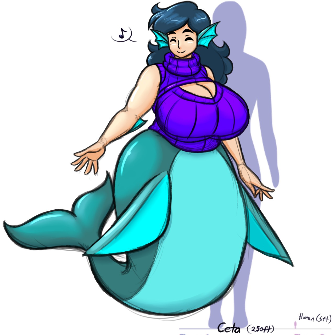 Giantess mermaid