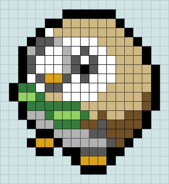 Pokemon Rowlet Pixel Art – BRIK