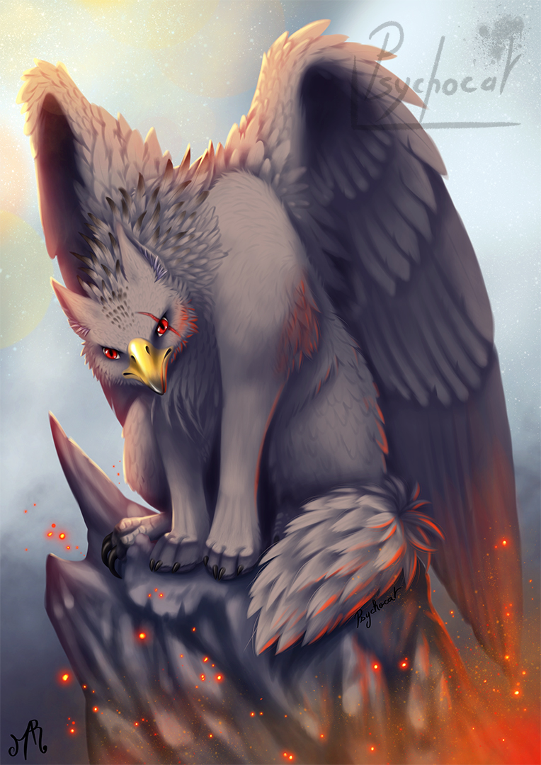 Limsse, griffin wolf by PsychocatArt -- Fur Affinity [dot] net