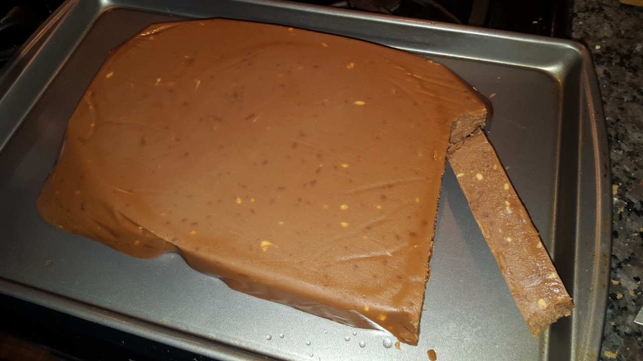 Peanut butter and Nutella fudge