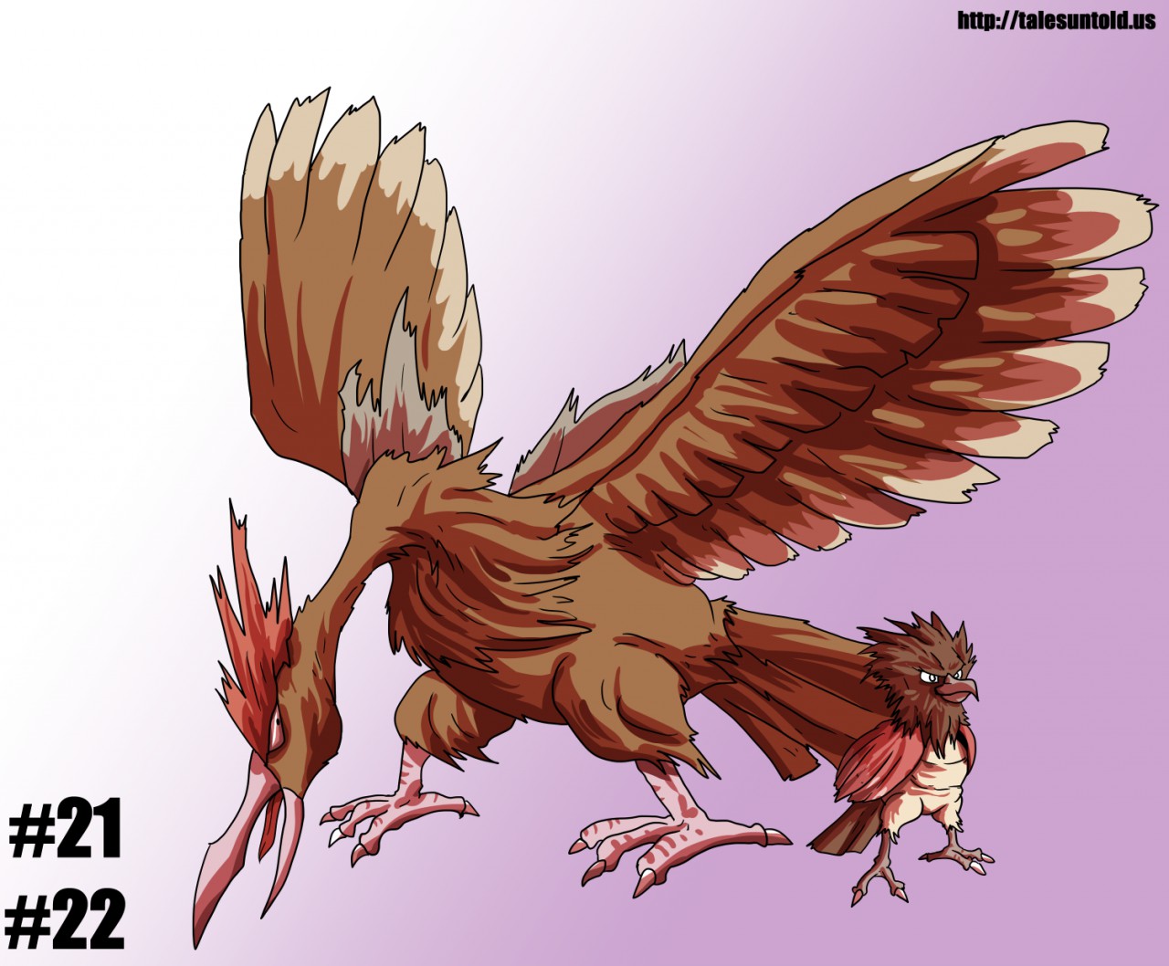 Spearow, Fearow and Ho-Oh by Catapultato on DeviantArt