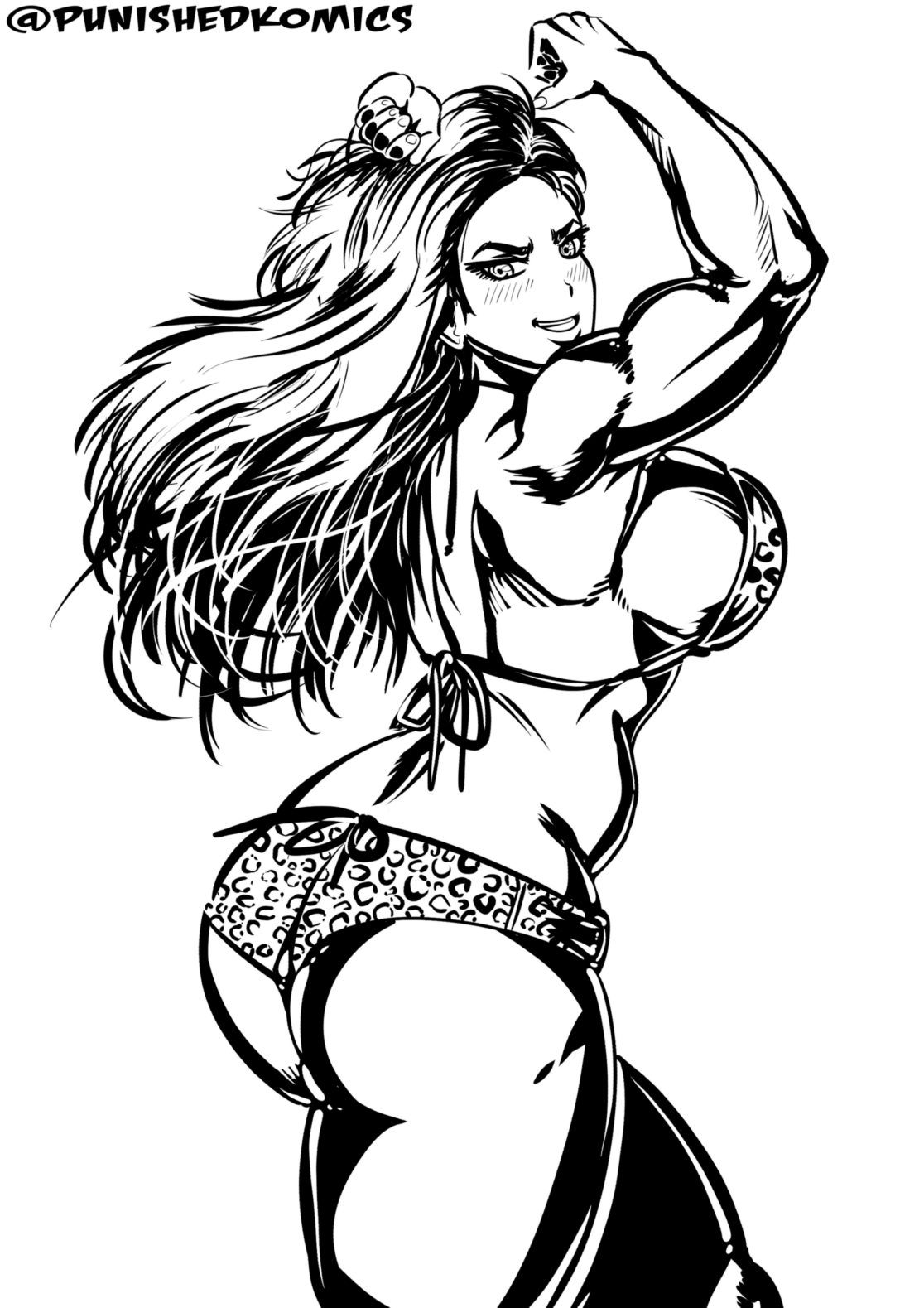 Muscle Girl Drawing