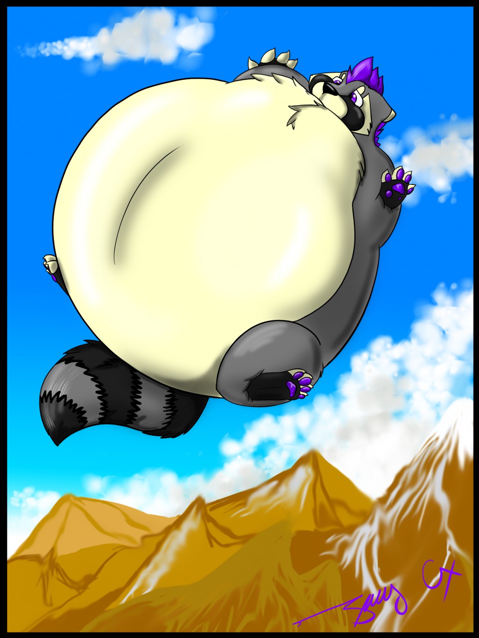 Purple M&M Overinflated (sticker) by Popperexpand -- Fur Affinity [dot] net