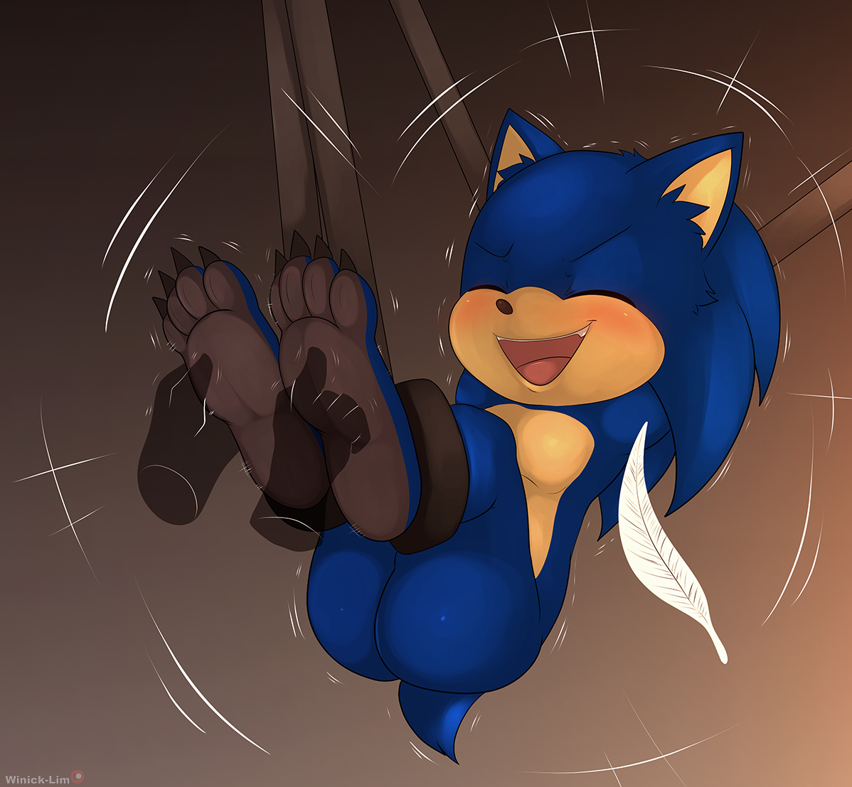 Sonic feet tickle