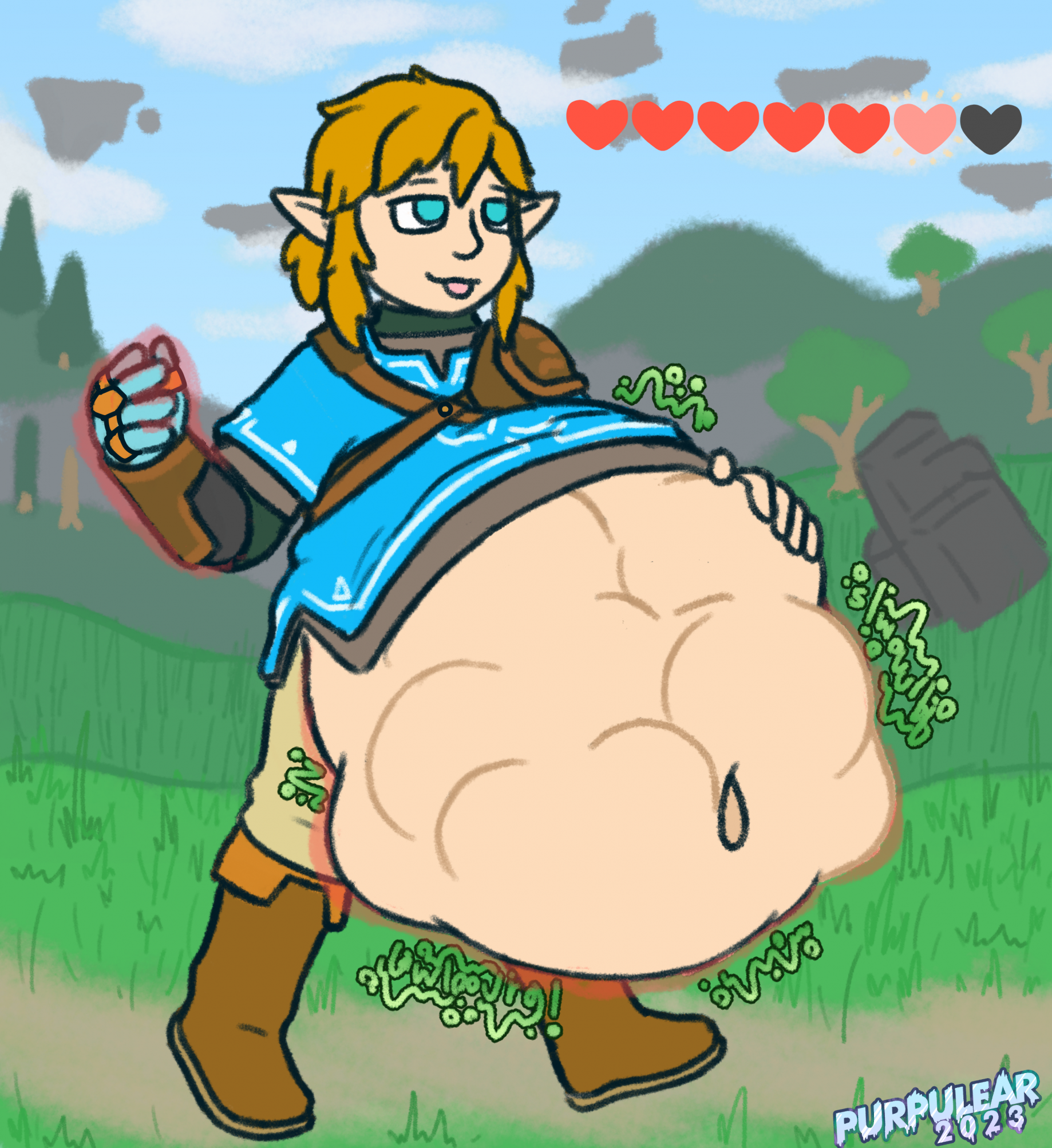 Link Protecting Zelda