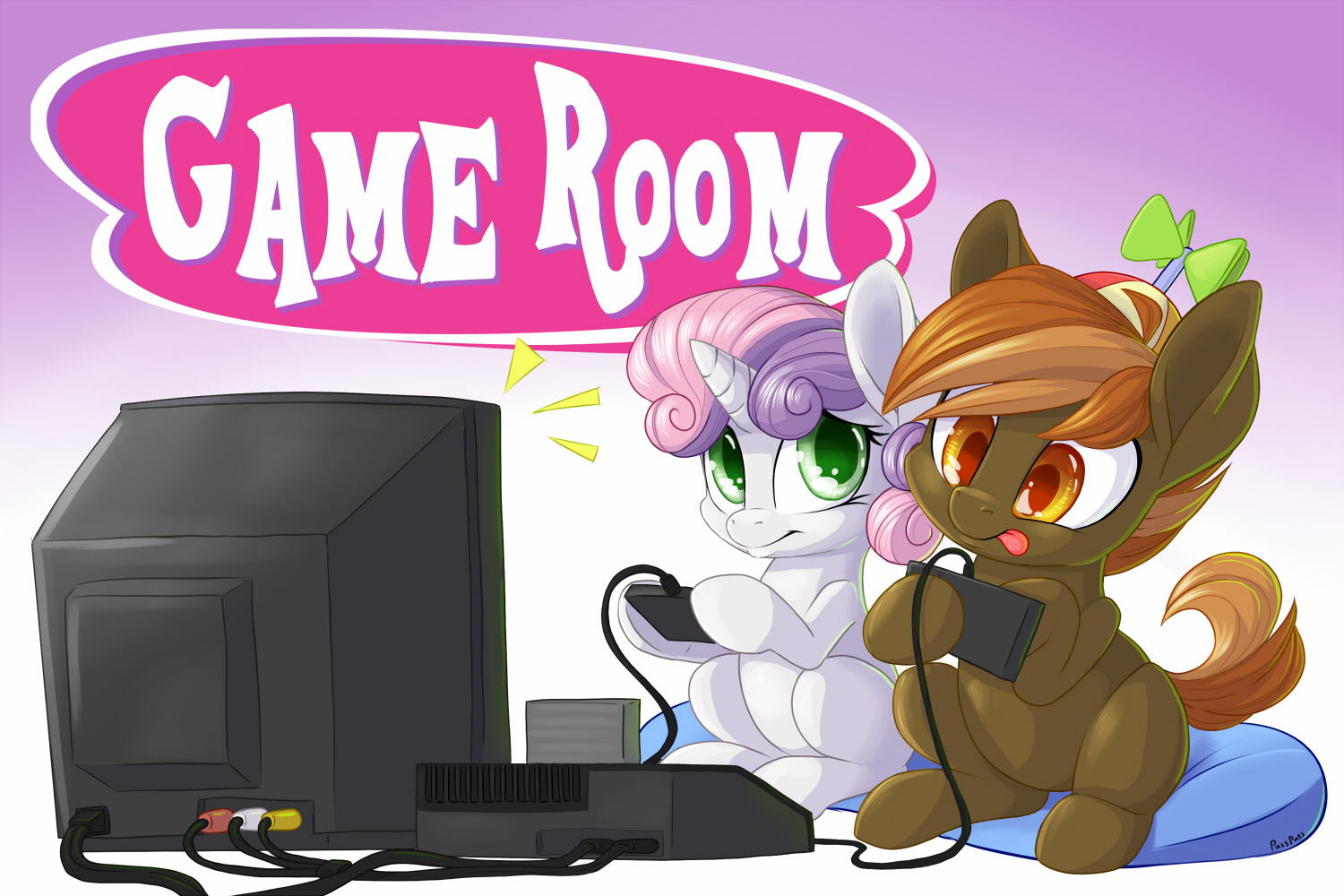 Sweetie and Button Play a Game by pusspuss -- Fur Affinity [dot] net