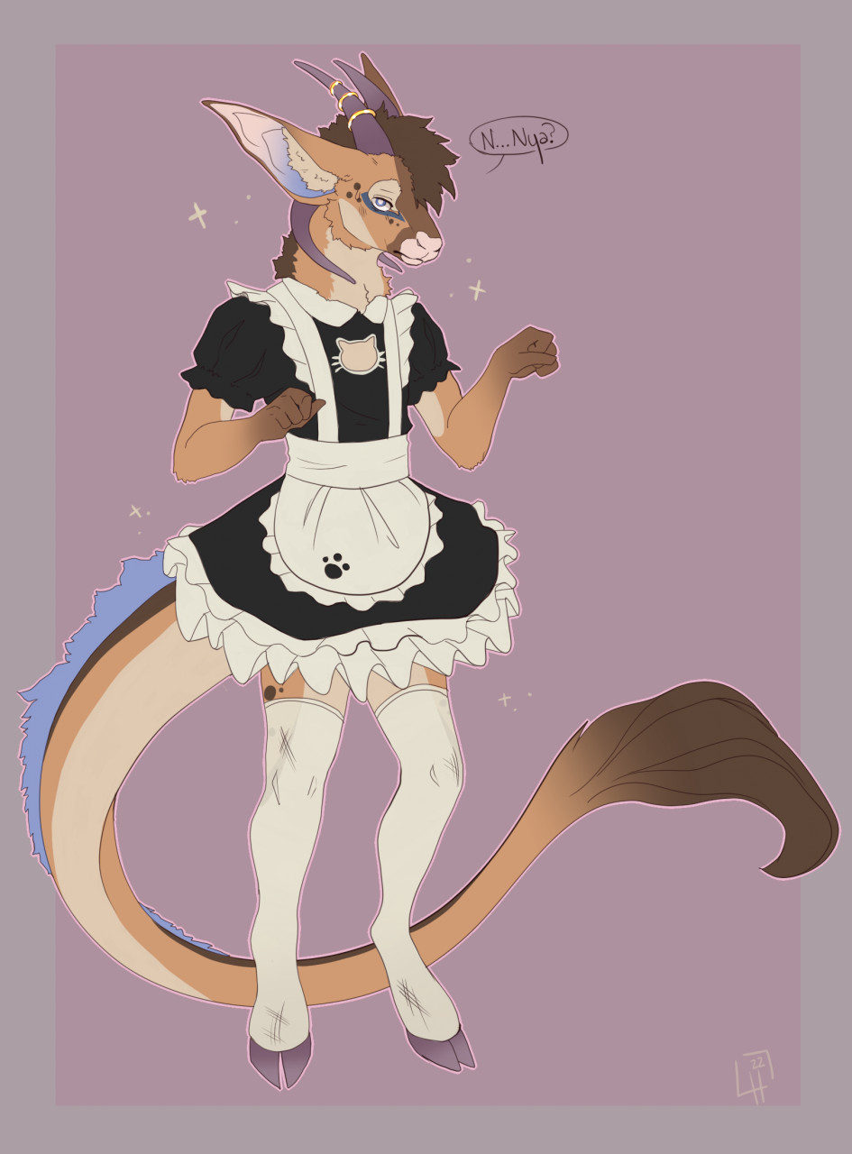 Leshi - Maid Outfit [P] by Pyrophxbia -- Fur Affinity [dot] net