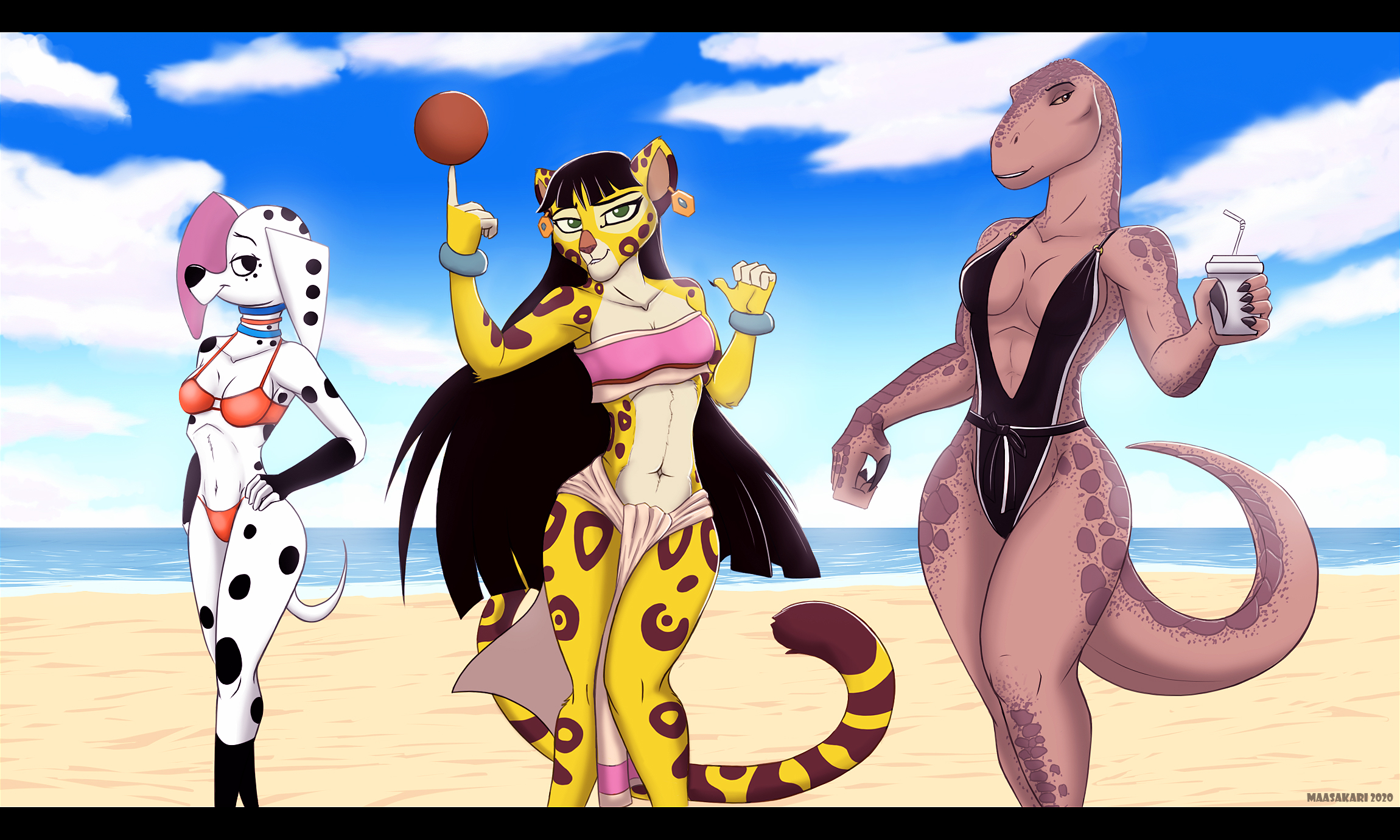 Summer girls by Quarko-Muon -- Fur Affinity [dot] net