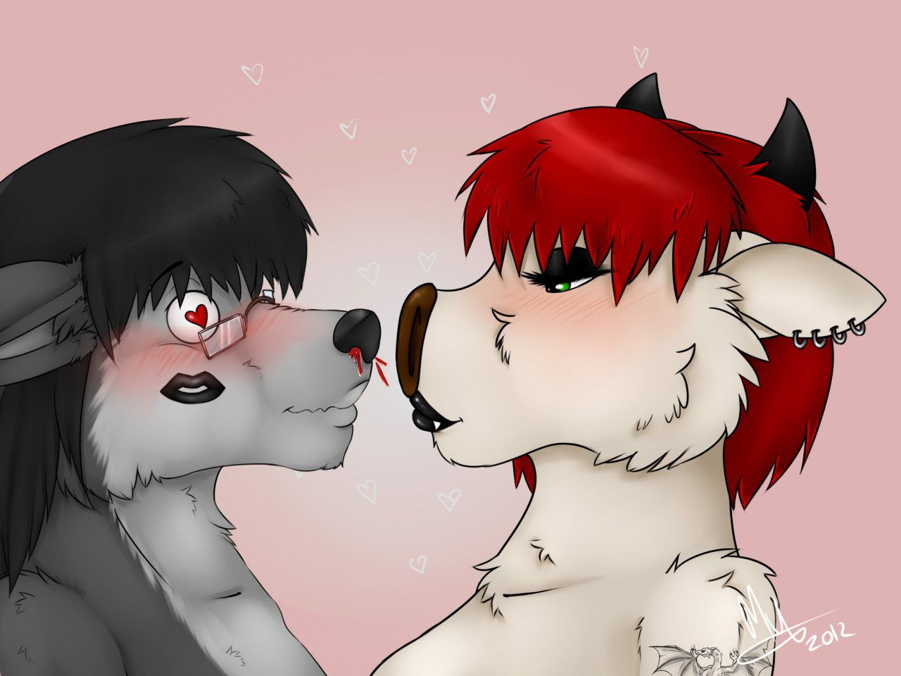 Dudeler Kiss by Queenofvampires666 -- Fur Affinity [dot] net