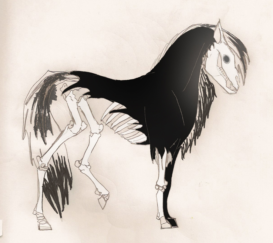 Skeletal Horse tattoo concept2 by Questionablexfun  Fur Affinity dot net