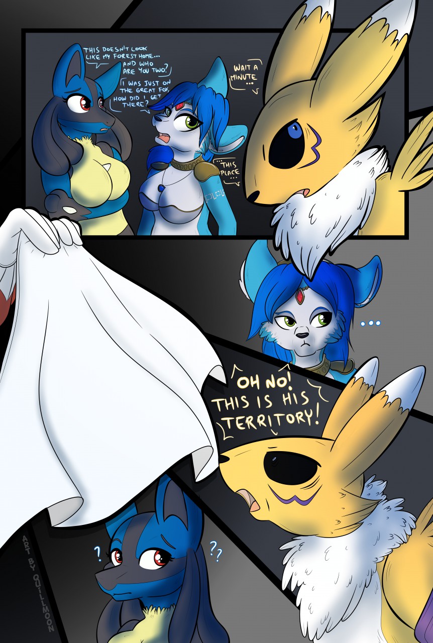 Renamon comics. Renamon и Lucario. Ренамон щекотка комикс. Lucario x renamon. Something Blue TF Comics.