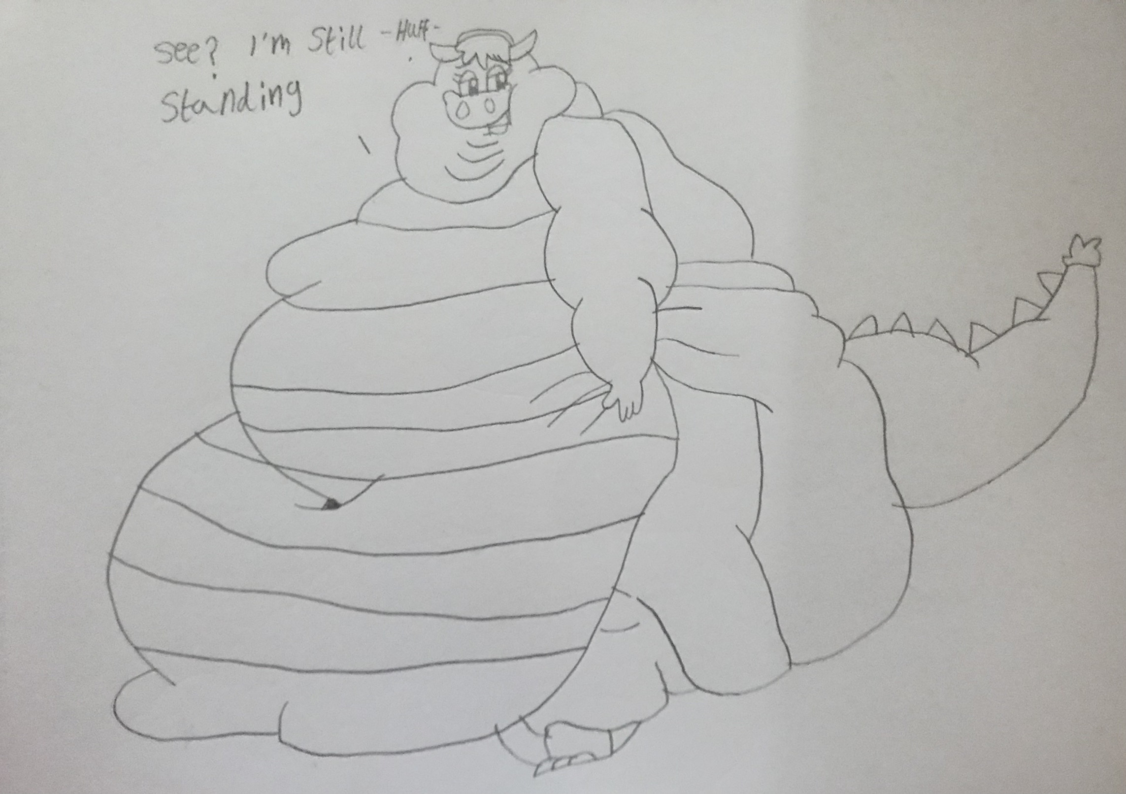 Zoey The Dragon Is Fatter Enough To Still Standing by RabbitBoy2007 -- Fur  Affinity [dot] net