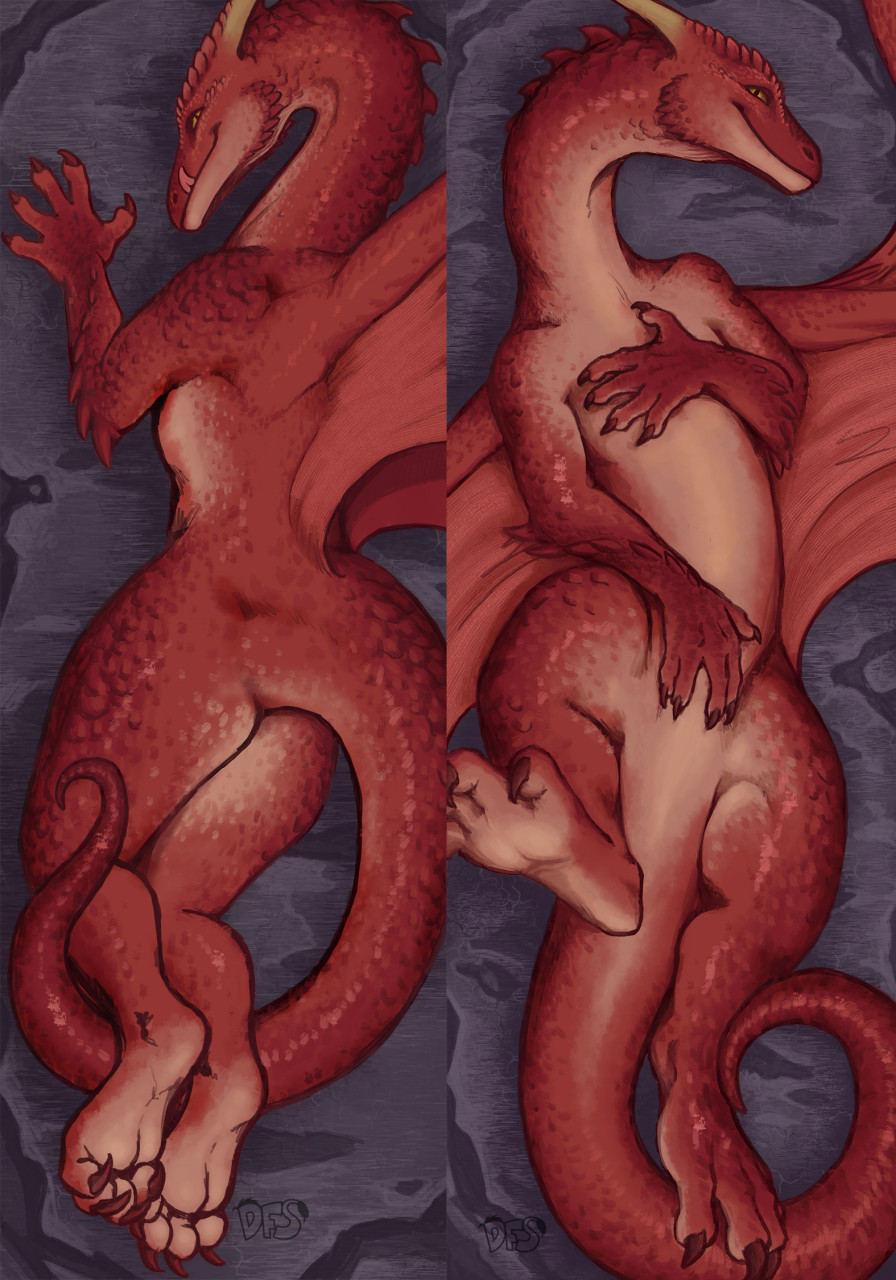 Red Dragon Dakimakura by raigr -- Fur Affinity [dot] net