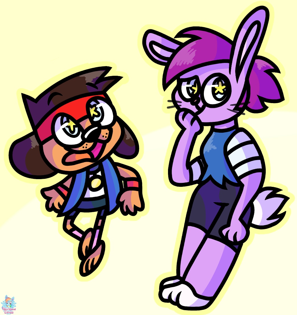 OK KO puppy and Bunny Enid by RainbowEeveeYT -- Fur Affinity [dot] net