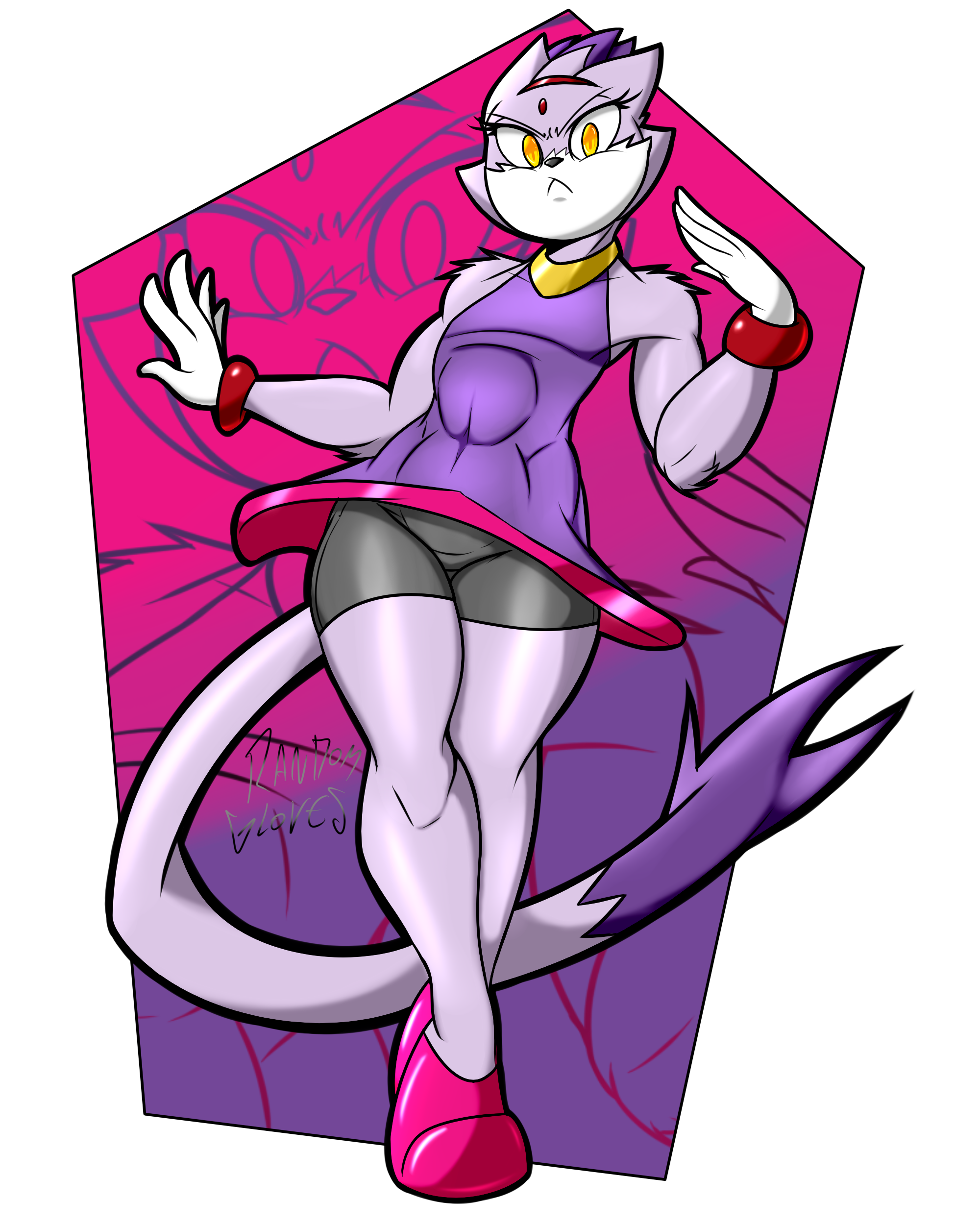 Blaze The Cat Olympics Outfit. 
