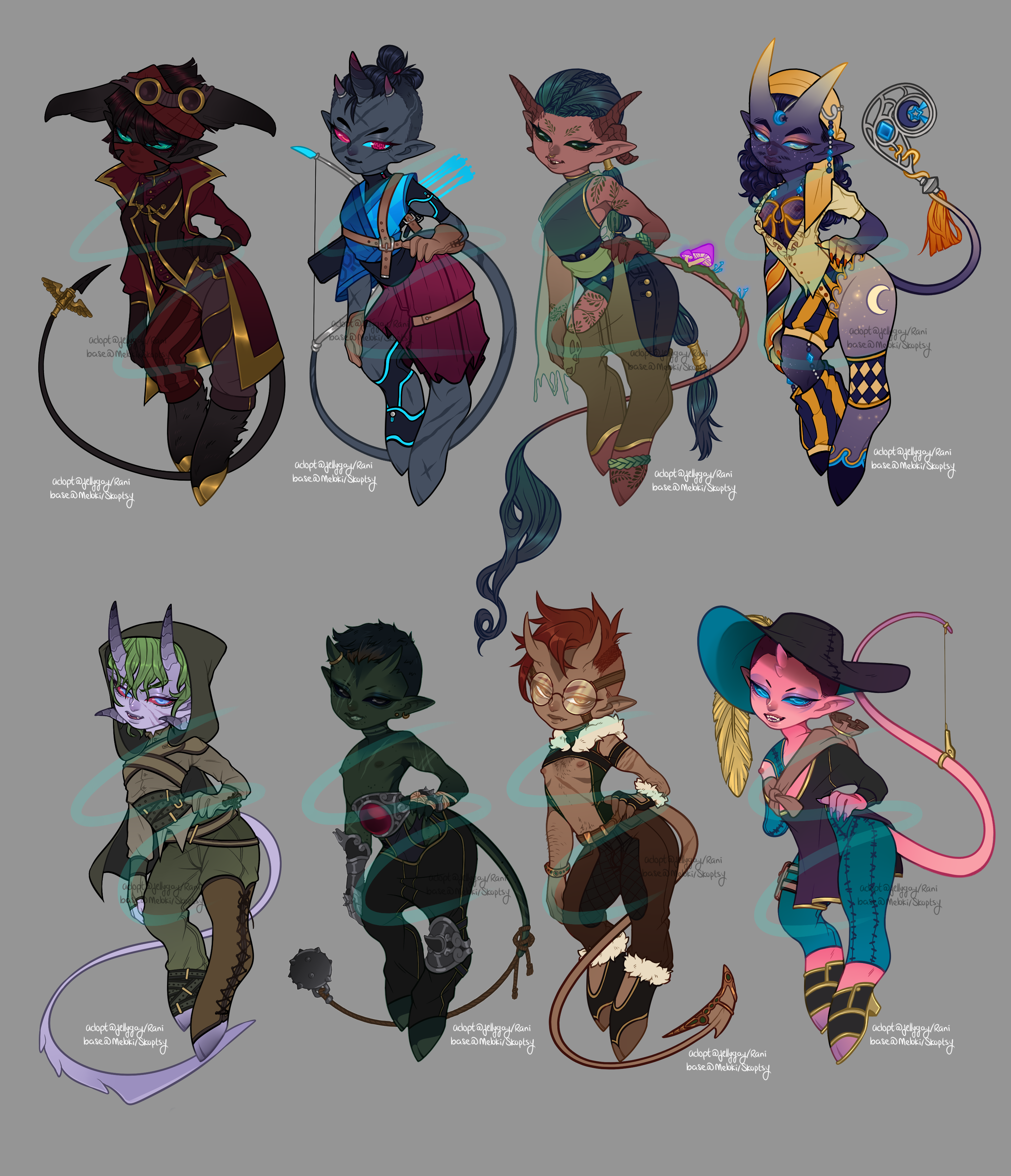 Wild Tiefling Bust Adopts: CLOSED by ApotheosisAdoptables on