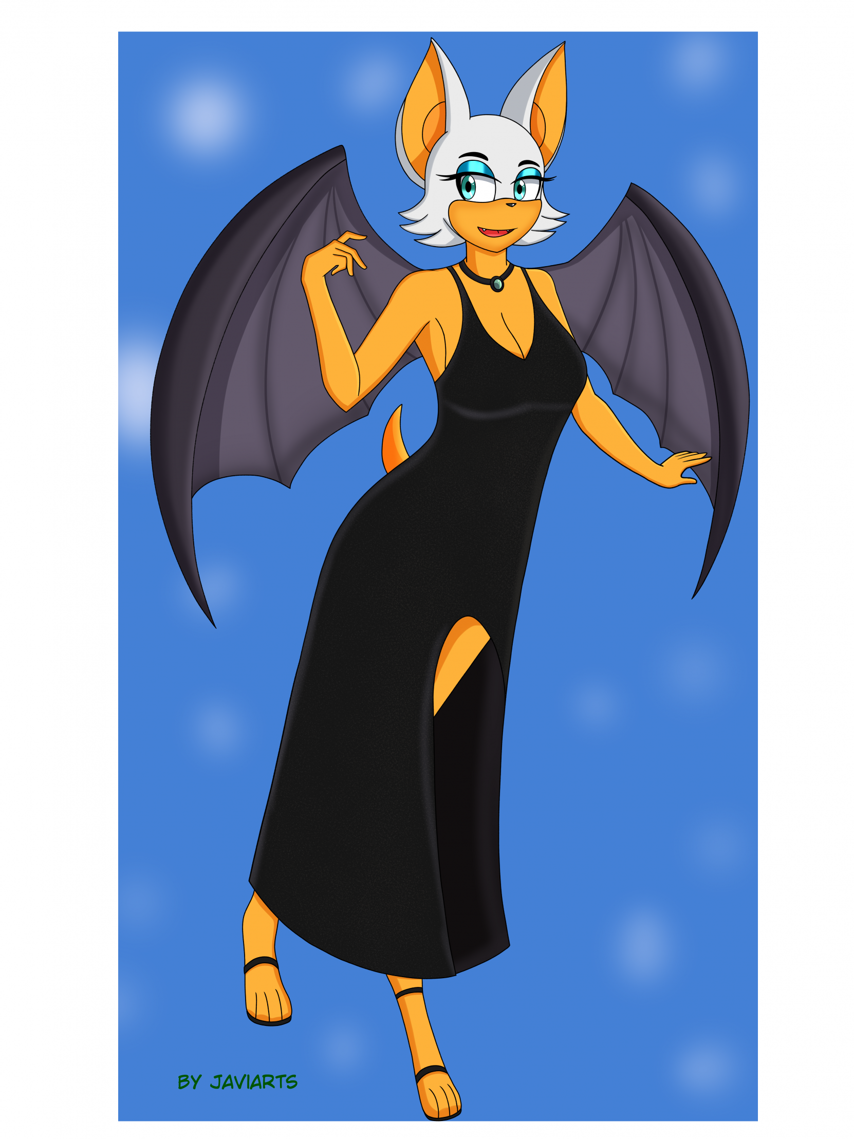 Commission: Rouge the bat, cute dress by Raptor20 -- Fur Affinity [dot] net