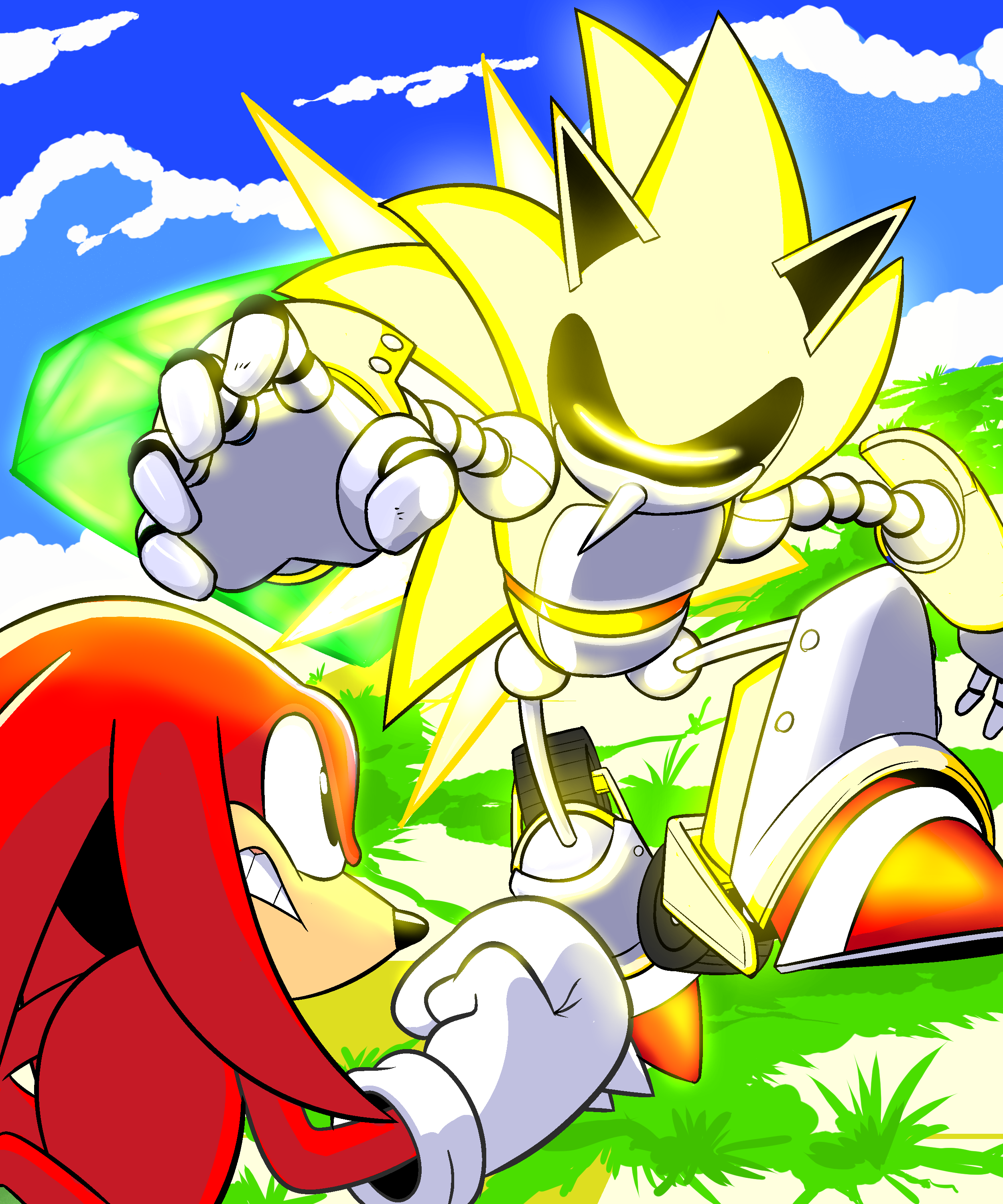 Sonic Vs Mecha Sonic by Deamondante -- Fur Affinity [dot] net