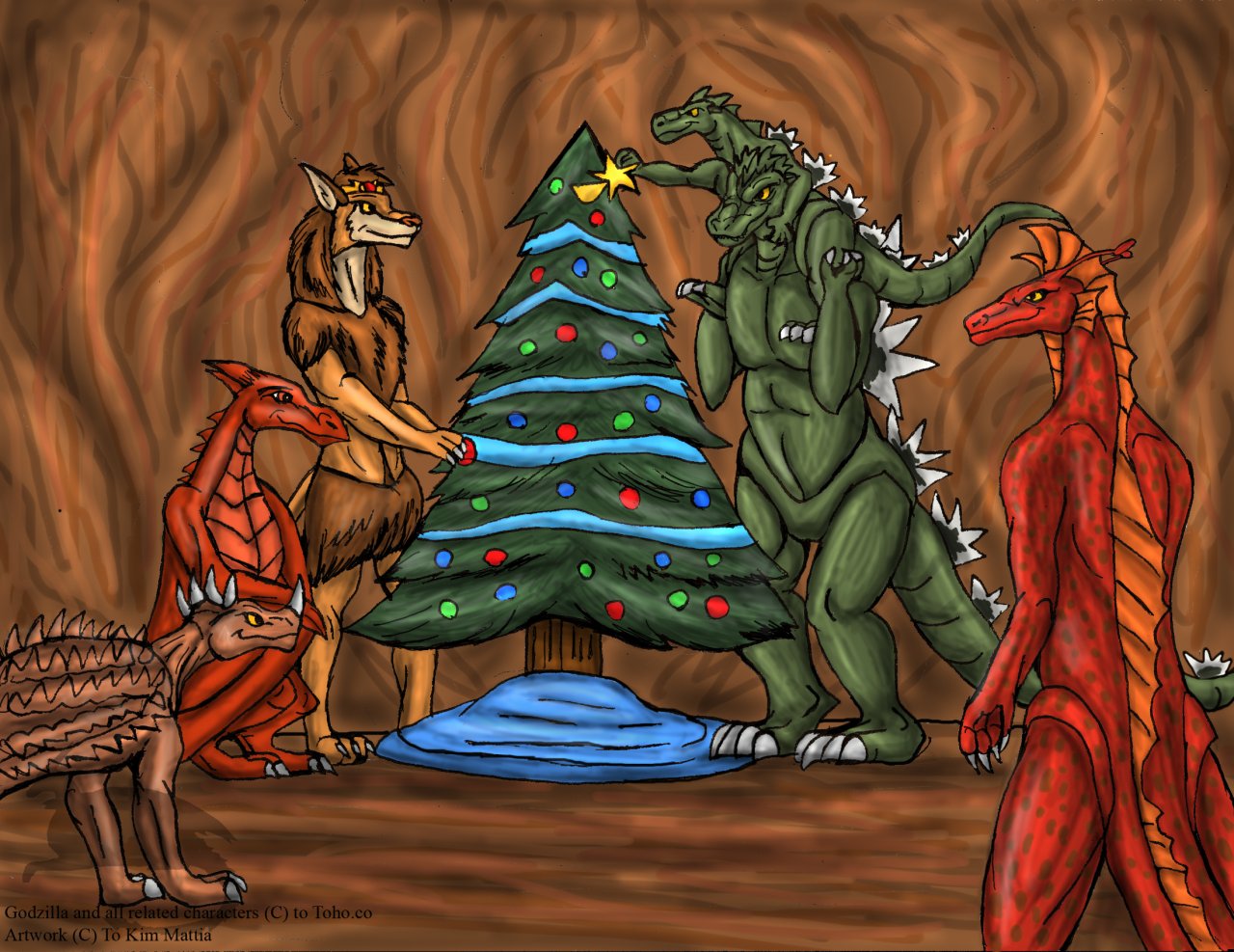 Kaiju Christmas 2022 A Kaiju Christmas By Ravenfire5 -- Fur Affinity [Dot] Net