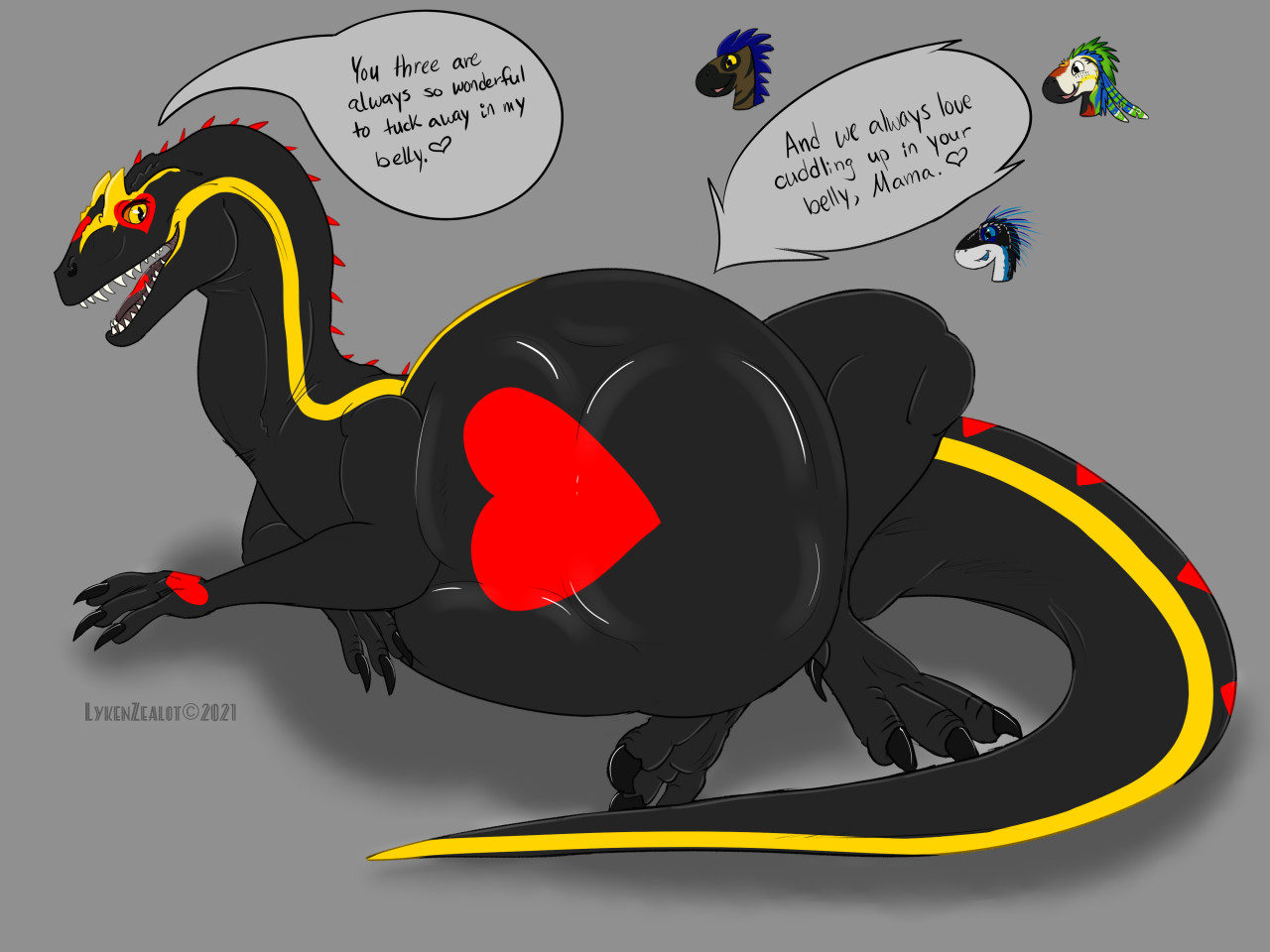 Funny Dino after a run by SwankyBones -- Fur Affinity [dot] net