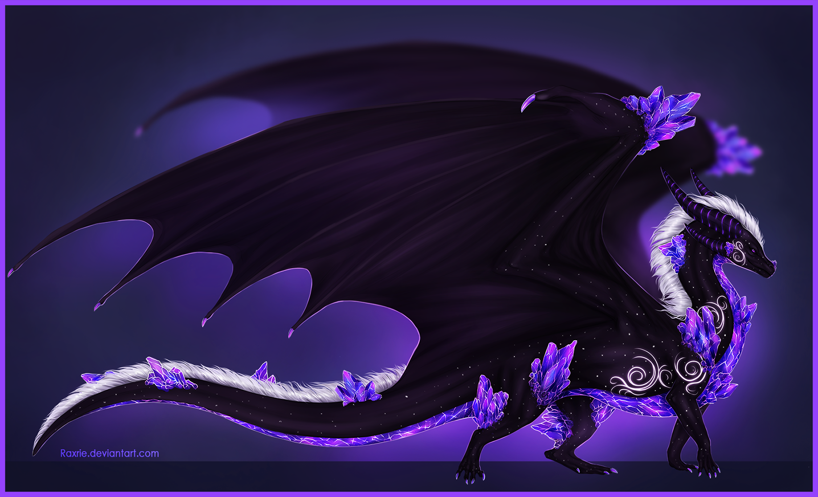 Amethyst dragon design (hatched egg) by raxrie -- Fur Affinity [dot] net