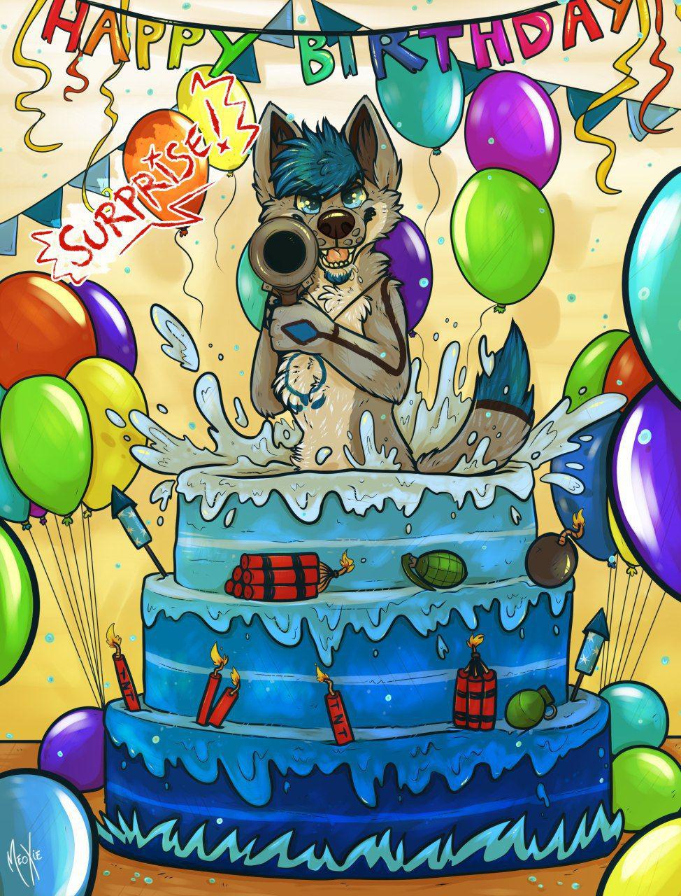 Happy Birthday ! (gift from Soly, art by Meoxie) by Ray-Bleiz -- Fur  Affinity [dot] net