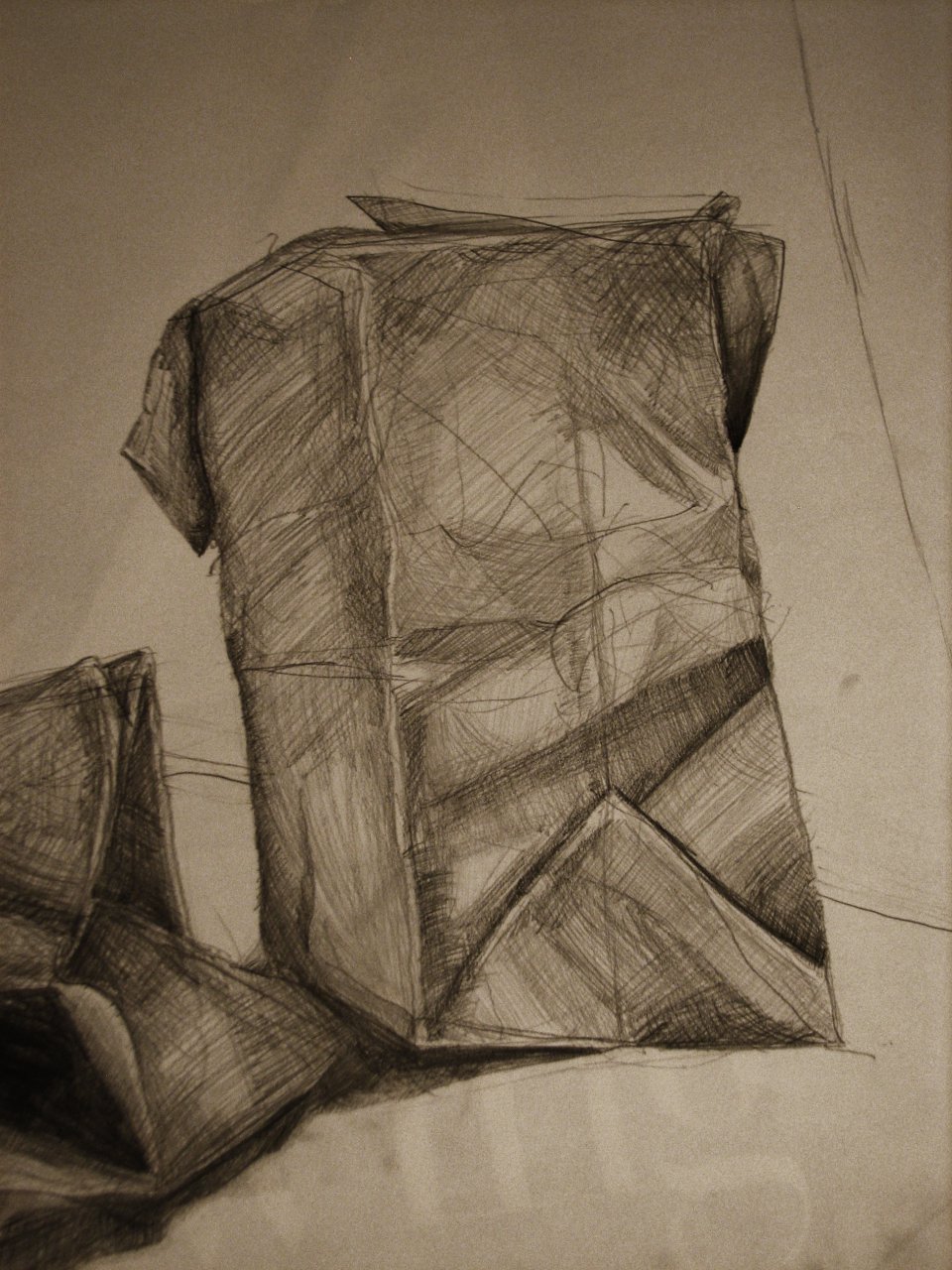 Foundation Drawing I: Paper Bag Drawing by The-Wandering-Angel on DeviantArt