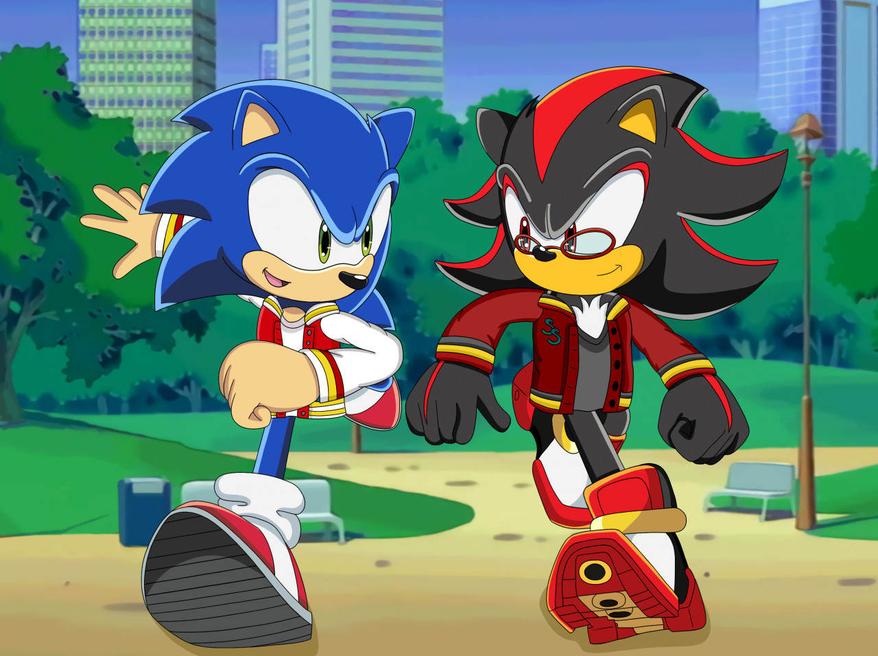 Sonic and Shadow - Race Ya~! by RaymanxBelle -- Fur Affinity [dot] net
