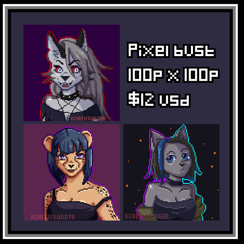 Commissions pixel art BUST [OPEN]