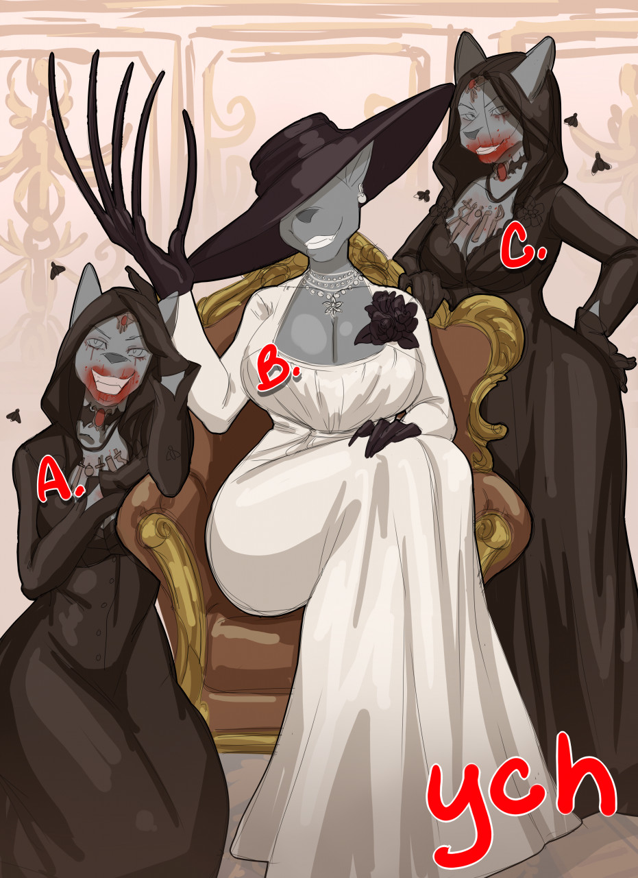 Lady Dimitrescu and her daughters YCH by Rd406 -- Fur Affinity [dot] net