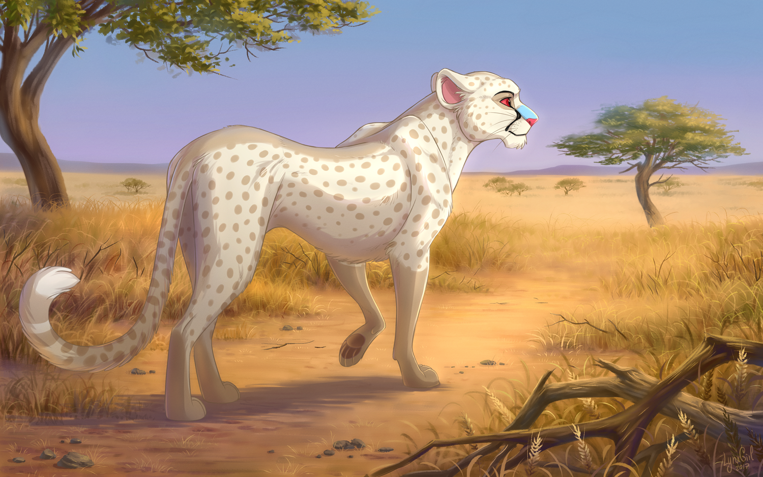 Artwork (Digital). savannah. cheetah. 