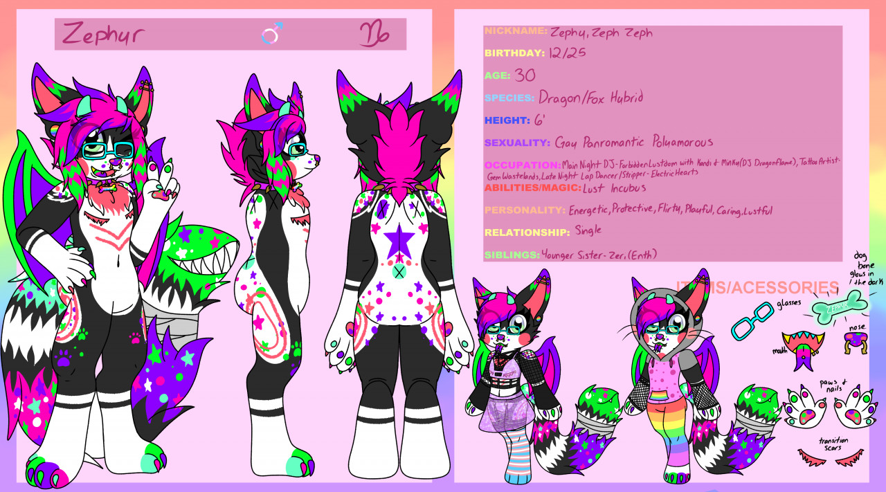 Zephyr Ref Sheet (SFW) by realpikachugamer -- Fur Affinity [dot] net