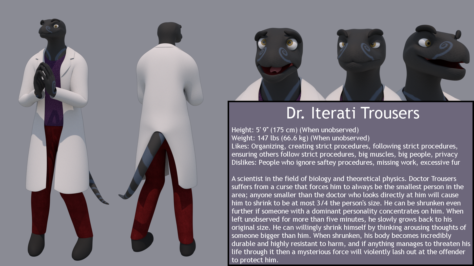 Doctor Iterati Trousers (Character Reference and Bio) by  RecursiveSweatpants -- Fur Affinity [dot] net