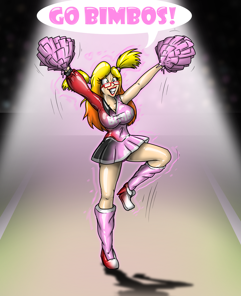 Rubber Bimbo Cheerleader Hypno-TF. 