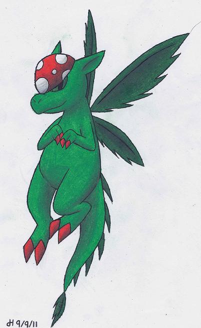 488 - Drakbom (Grass/Dragon) - Fakemon - Metanik