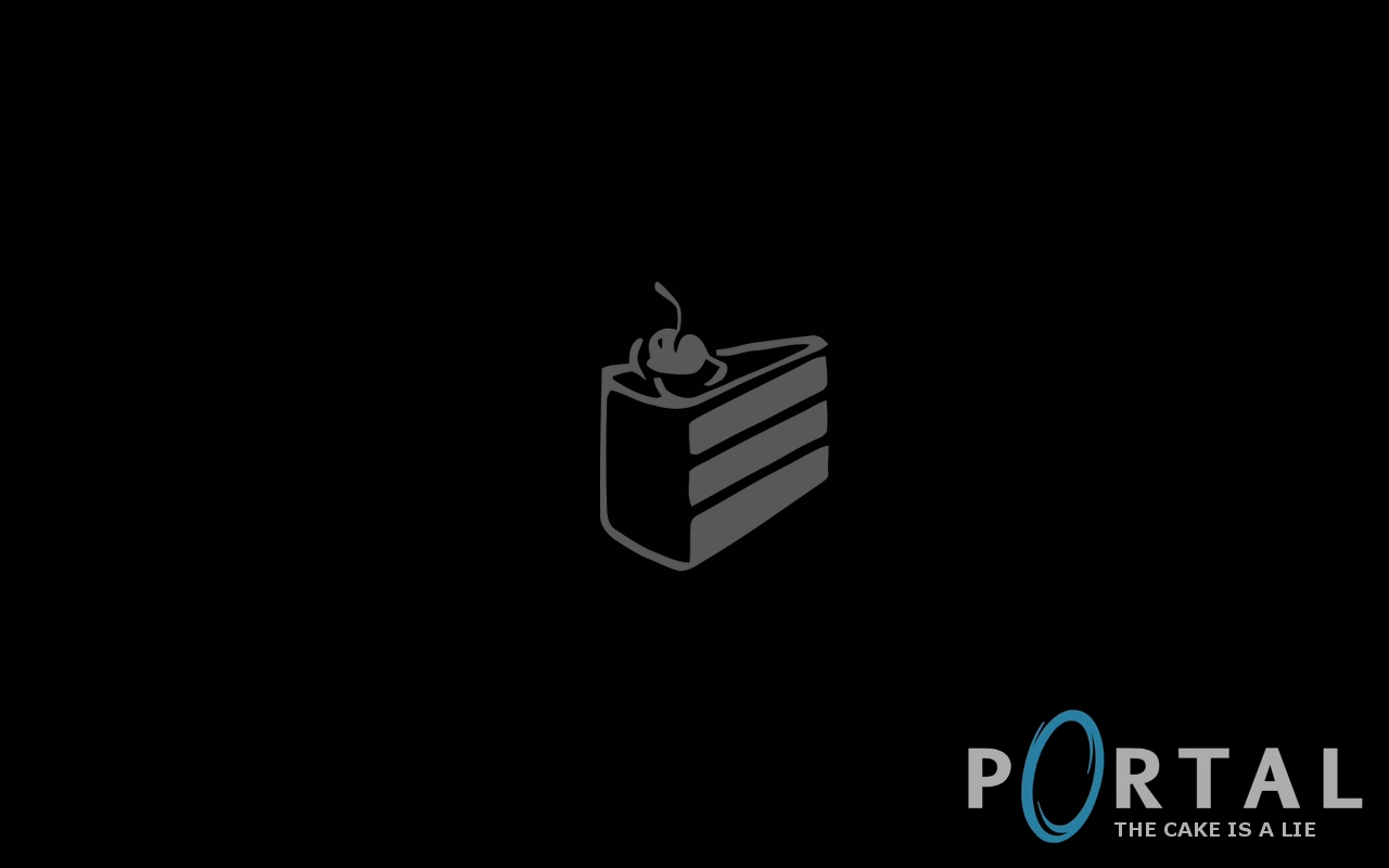 Portal 2 Wallpaper The Cake Is A Lie Bloodstain / Logo OC