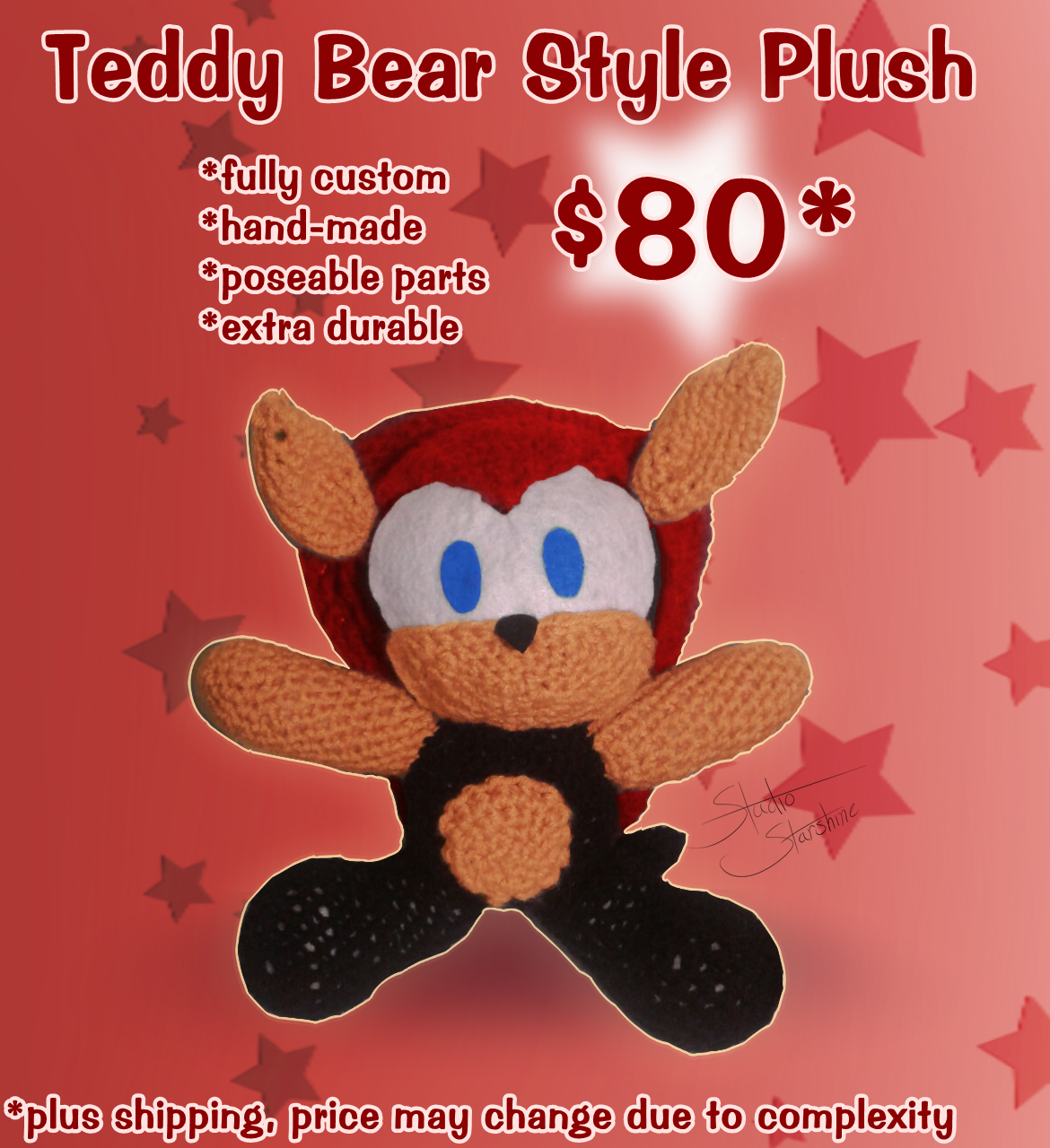 Custom Teddy-Bear Style Crochet Plush Commissions OPEN!! by